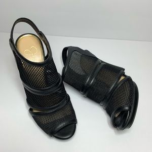 Jessica Simpson Black Mesh Heels
